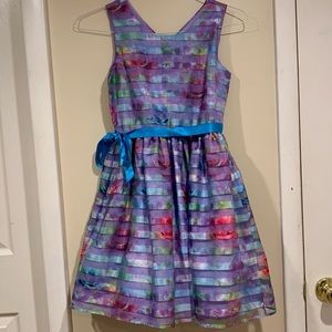 Big girls size 16 purple floral dress